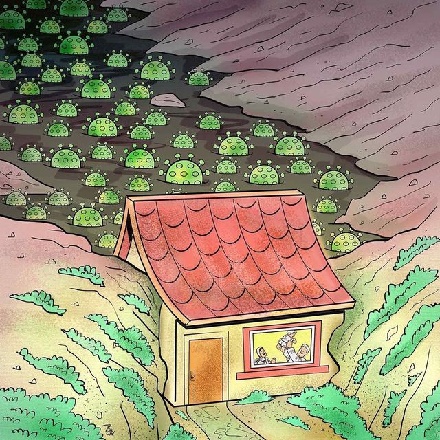 Іранський художник створює круті й актуальні карикатури про коронавірус - фото 395366