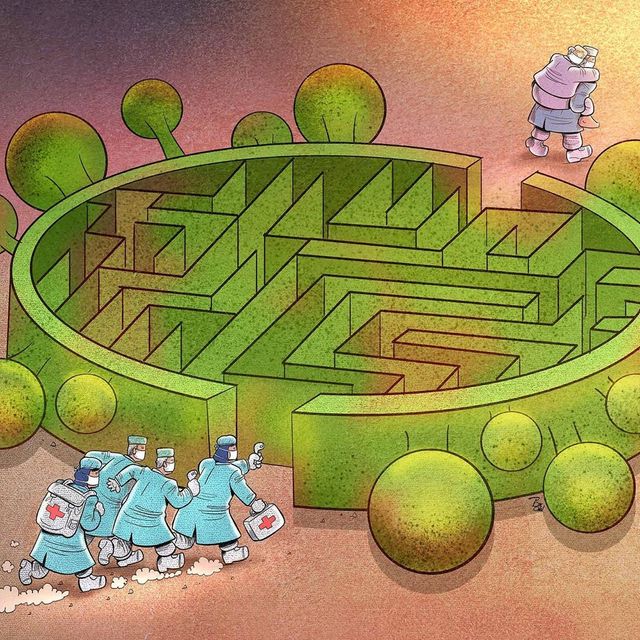 Іранський художник створює круті й актуальні карикатури про коронавірус - фото 395367