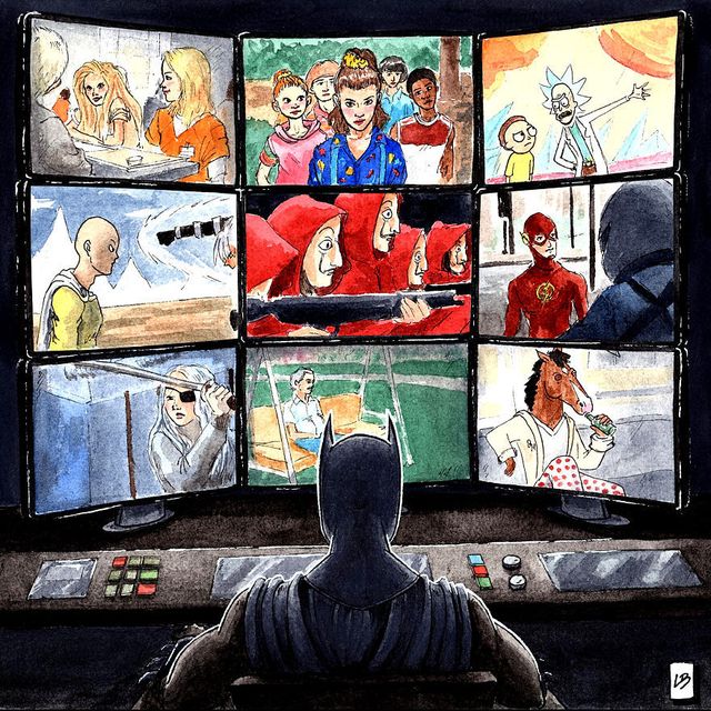 Бетмен дивиться Netflix, а Супермен качається: як відомі герої проводили б карантин - фото 396589