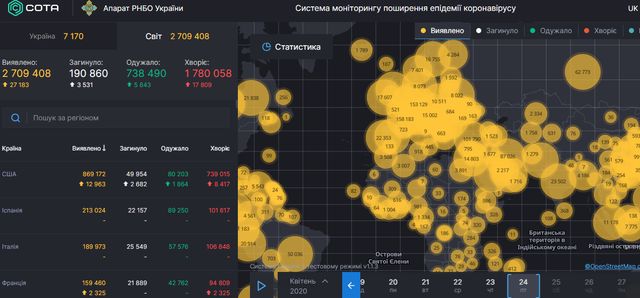 Новини про коронавірус в Україні: статистика, скільки хворих 24 квітня - фото 399880
