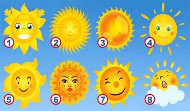 Вибери сонце на картинці та дізнайся свою позитивну рису: простий тест - фото 402062
