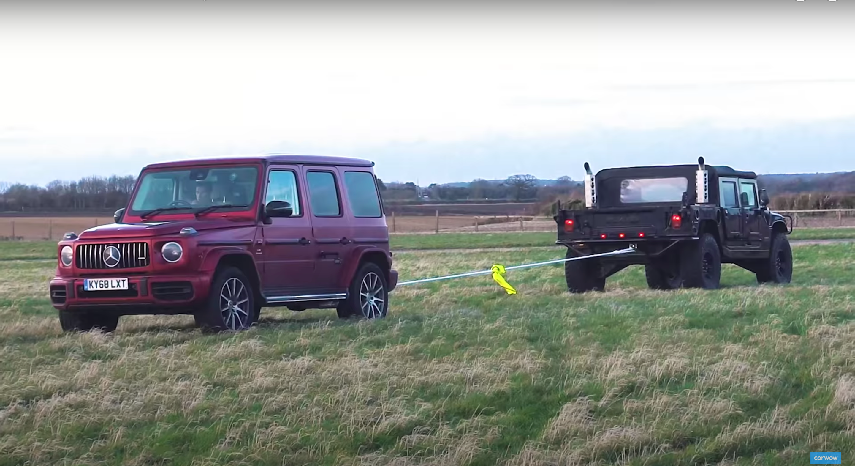 Потужність Hummer H1 і Mercedes-AMG G 63 протестували перетягуванням канату