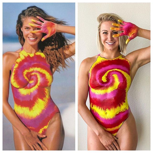 Дівчата повторили культові знімки моделей в купальниках: 10 спекотних прикладів (18+) - фото 408380