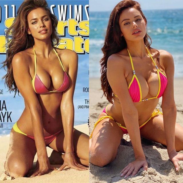 Дівчата повторили культові знімки моделей в купальниках: 10 спекотних прикладів (18+) - фото 408383