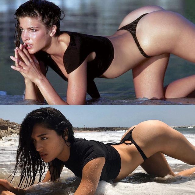 Дівчата повторили культові знімки моделей в купальниках: 10 спекотних прикладів (18+) - фото 408384