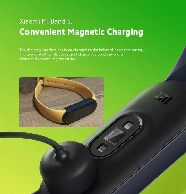 Представлено Xiaomi Mi Band 5: магнітна зарядка, NFC та збільшений екран - фото 409506