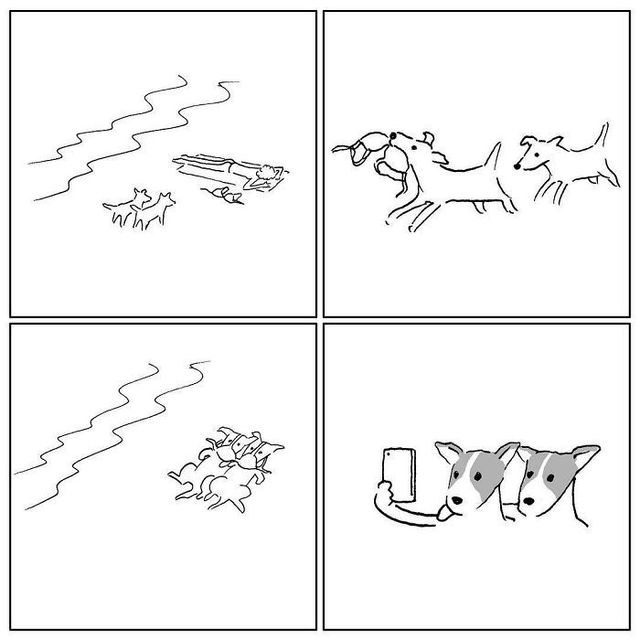 Художник з Китаю створює мінімалістичні комікси з несподіваною кінцівкою - фото 416123