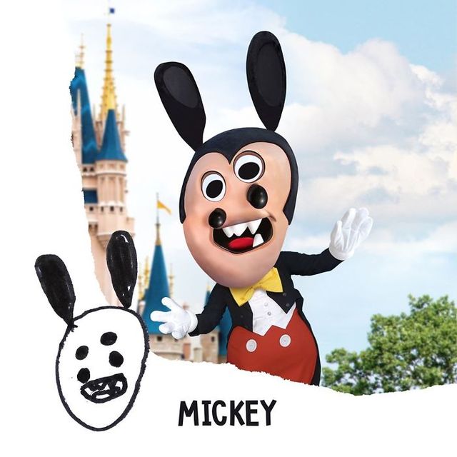 Тато оживляє малюнки своїх дітей: фотодобірка, від якої і смішно, і лячно - фото 416819