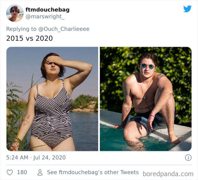 2015 vs 2020: люди показують вражаючі фотоколажі, як вони змінились за цей час - фото 417780