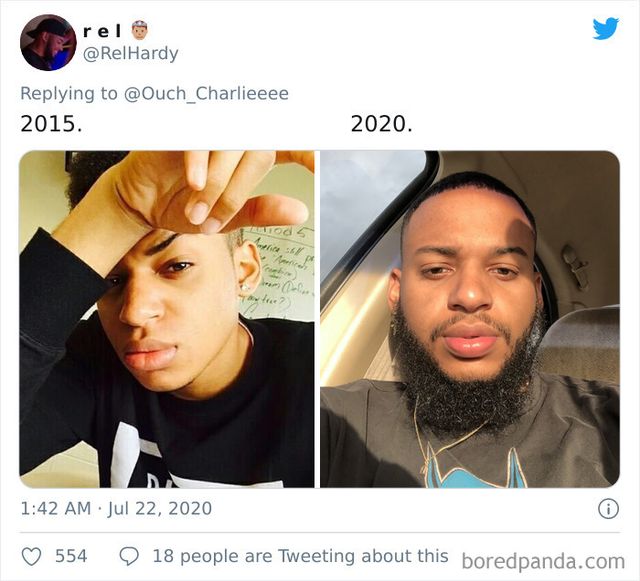 2015 vs 2020: люди показують вражаючі фотоколажі, як вони змінились за цей час - фото 417797