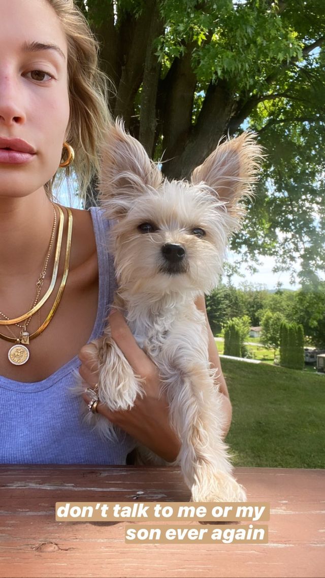 Розкішна Хейлі Бібер показала свої форми без бюстгальтера - фото 418078