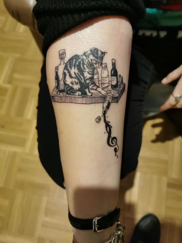 35 крутих тату з котами, які ви захочете зробити і собі: фотодобірка - фото 418114