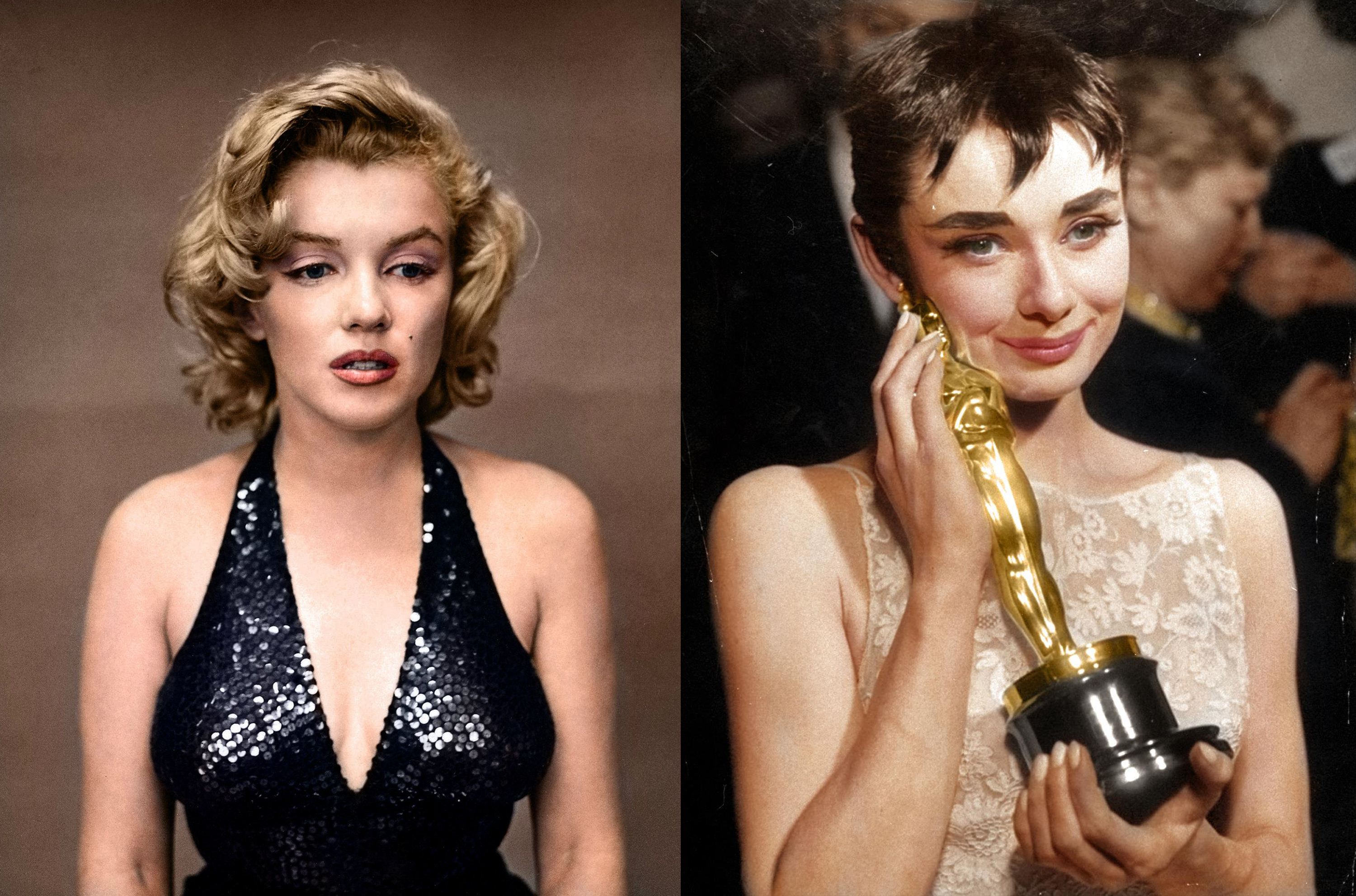 Фото Мерлін Монро і Одрі Хепберн стали кольоровими - фото 1