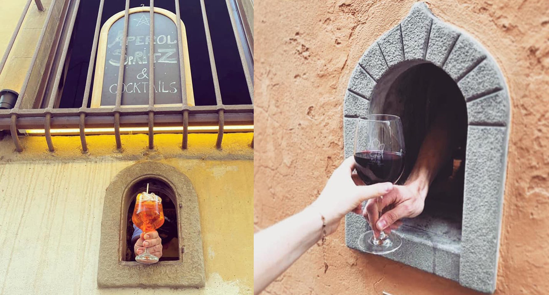 Середньовіччя в дії: у Тоскані бари й ресторани продають їжу та напої через "винні вікна"