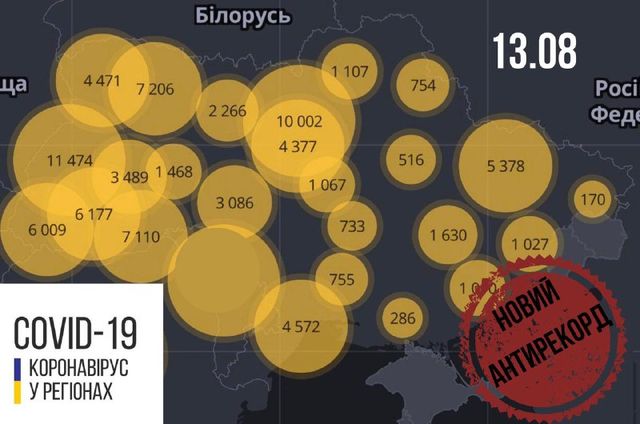 Новий антирекорд: статистика, скільки хворих на коронавірус виявлено в Україні 13 серпня - фото 420218