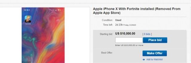 У мережі продають iPhone з Fortnite за космічні гроші - фото 420858