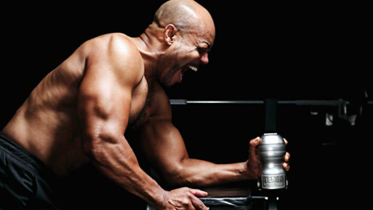 Чоловічий мастурбатор-гантеля - фото 1