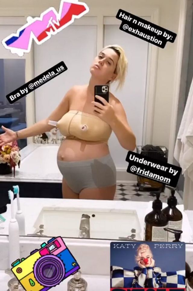 Кеті Перрі показала, як виглядає через 5 днів після пологів - фото 423203