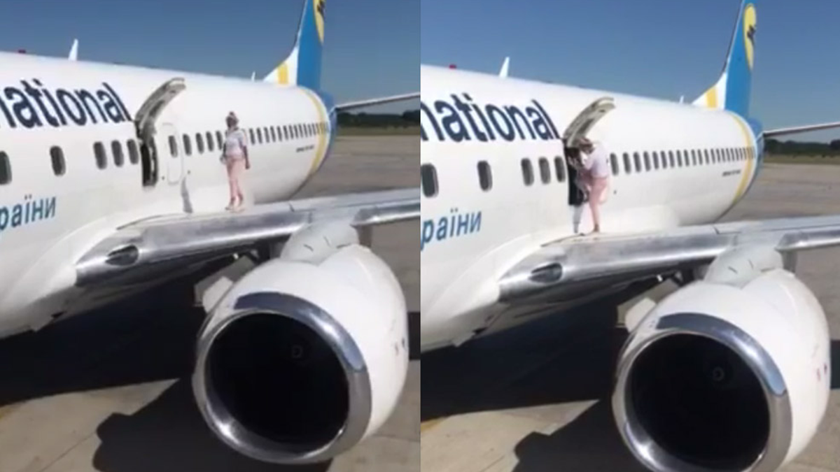 МАУ внесла до чорного списку пасажирку, яка погуляла по крилу літака