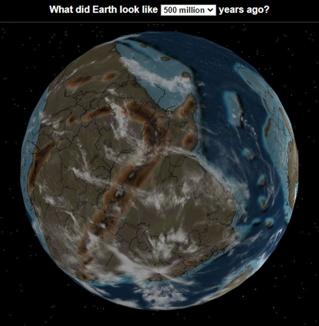 Створена інтерактивна карта, яка показує розташування вашого будинку мільярд років тому - фото 425287