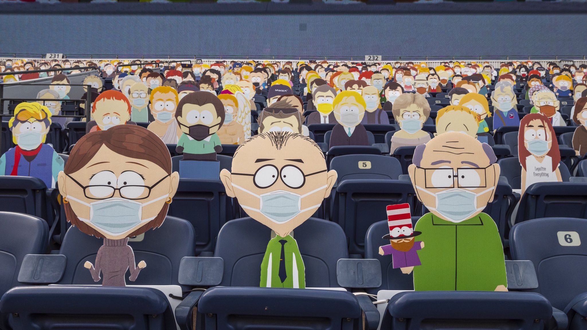 Трибуни заповнили персонажами Південного Парку - фото 1
