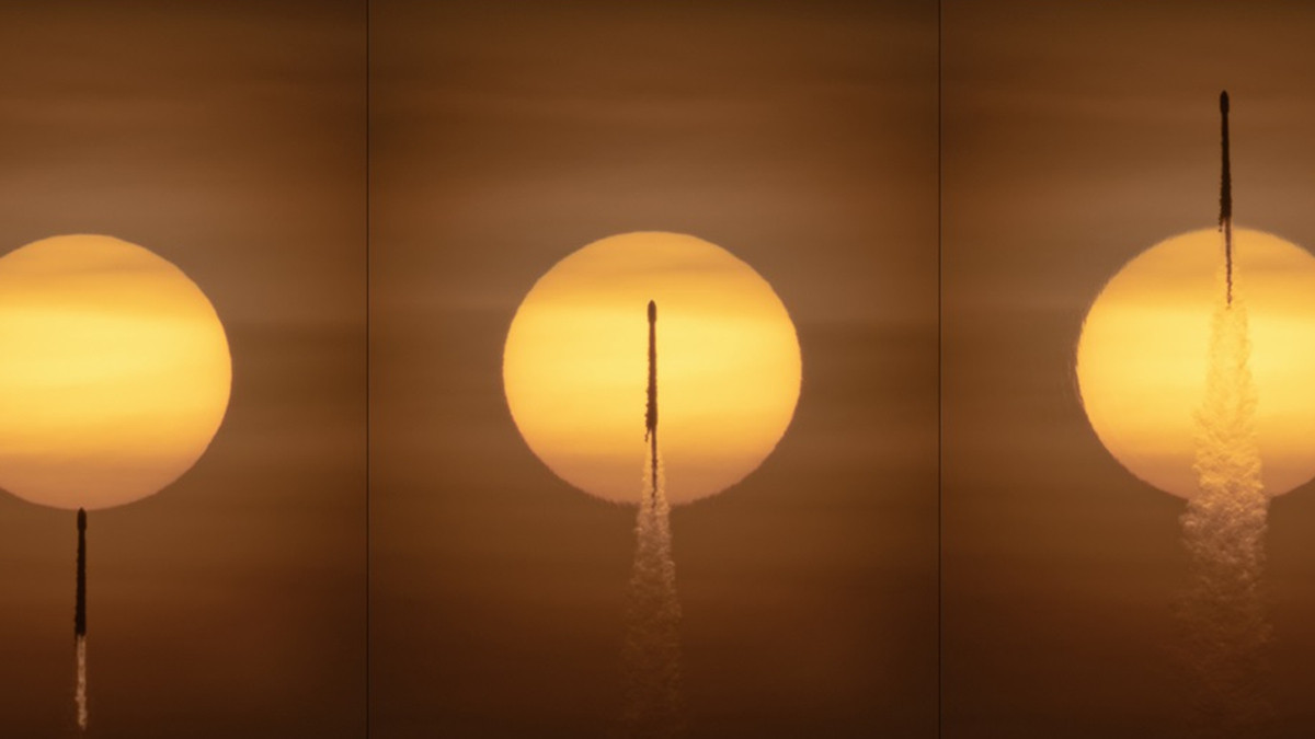 Фотограф зняв політ ракети Falcon на тлі Сонця: вражаючі кадри - фото 1