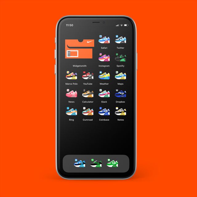 Спеціальний додаток замінює всі іконки на екрані iPhone на кросівки Nike: відеоінструкція - фото 430905