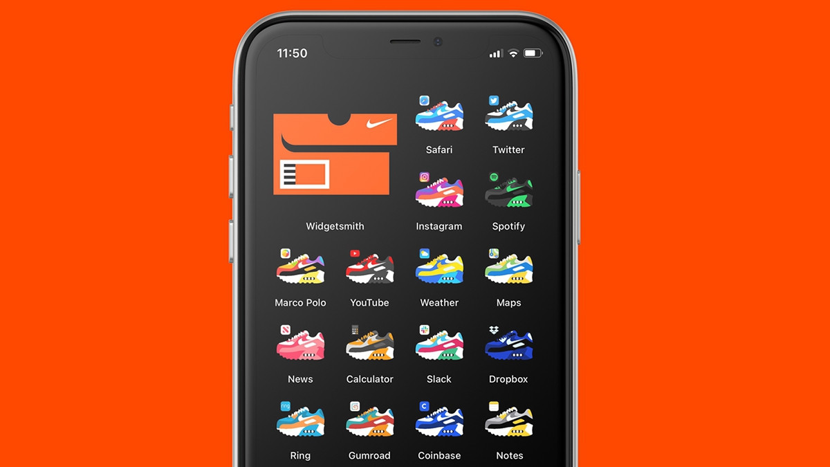 Спеціальний додаток замінює всі іконки на екрані iPhone на кросівки Nike: відеоінструкція - фото 1