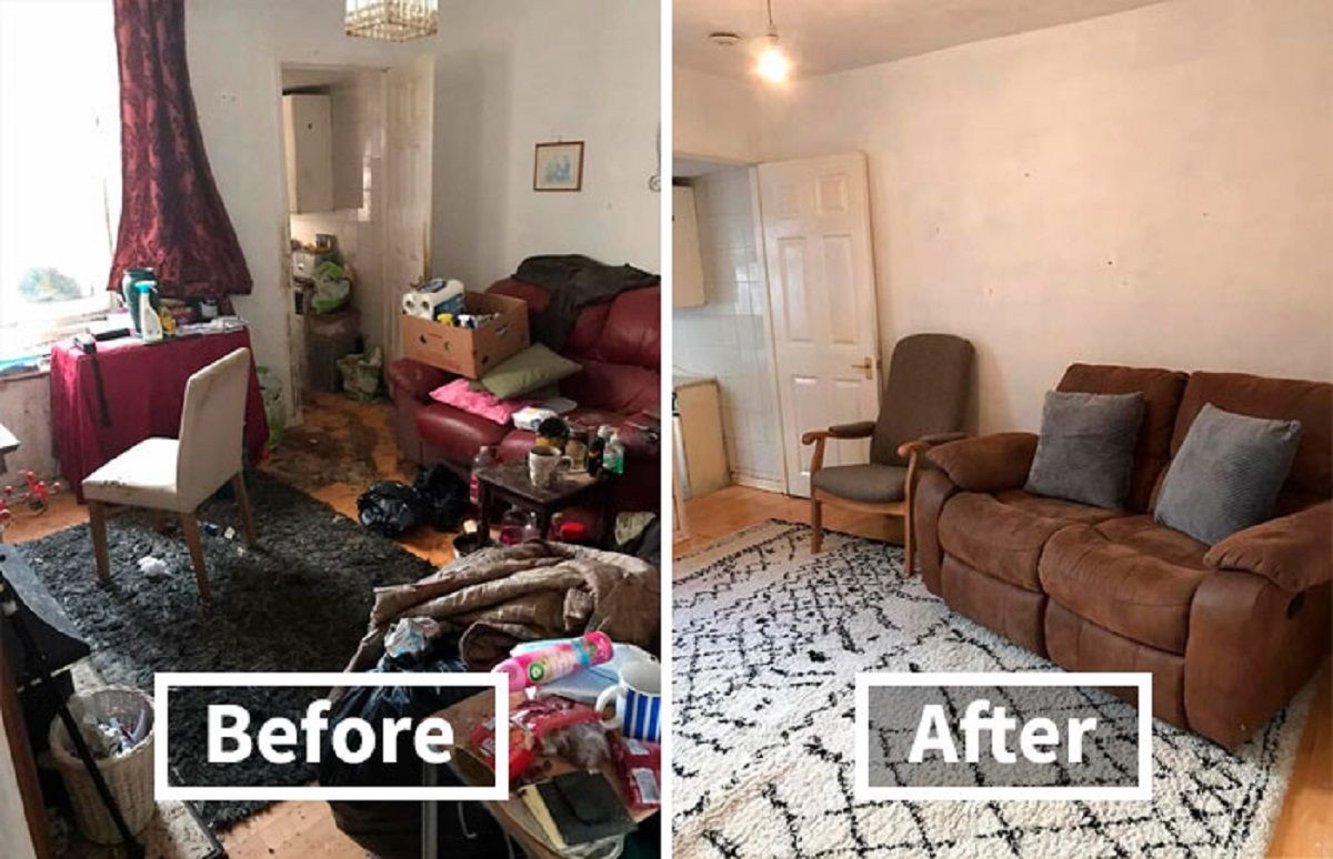 Прибирання у пеклі: клінінгова служба показала будинок вдівця до і після