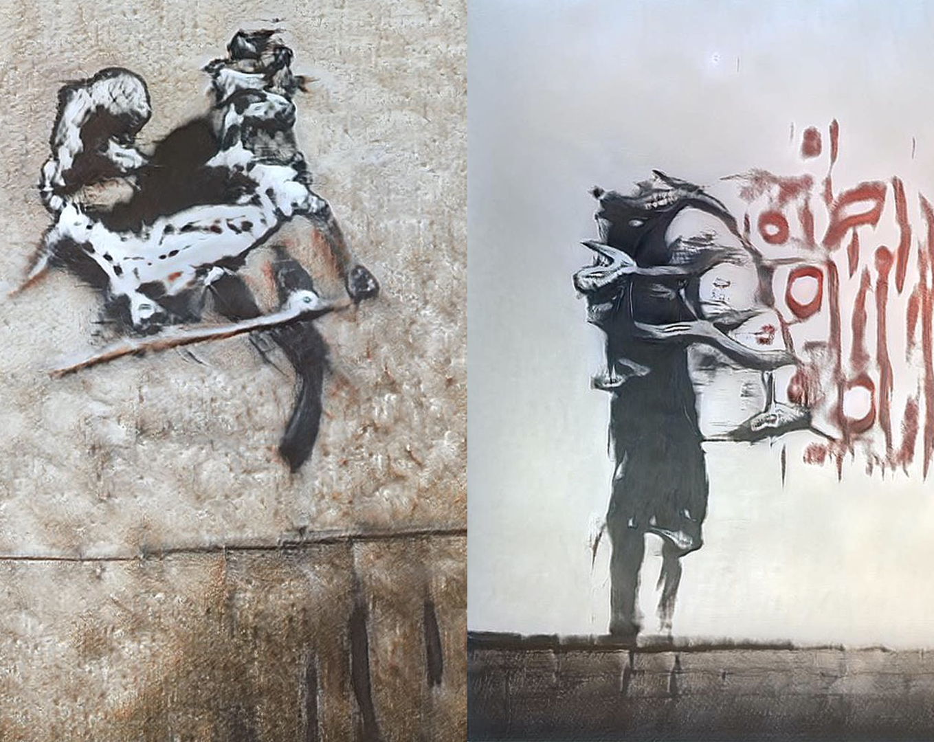 Штучний інтелект намалював картину у стилі Бенксі: вийшло щось моторошне