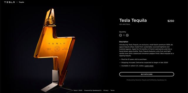 Tesla почала продавати текілу з футуристичним дизайном: відома ціна за пляшку - фото 433753