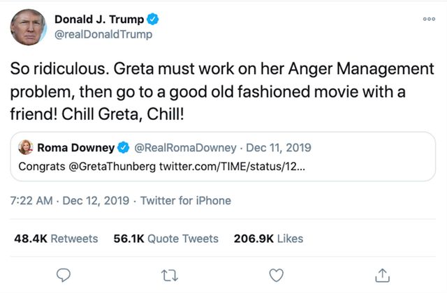 Охолонь, Дональде: Грета Тунберг потролила Трампа його ж словами - фото 433877