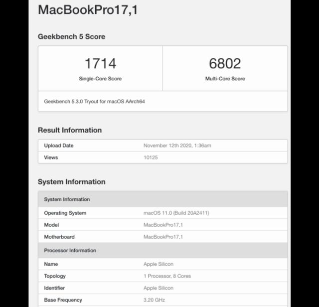 MacBook Air на процесорі M1 обійшов топові моделі на Intel: результати бенчмарків - фото 434789
