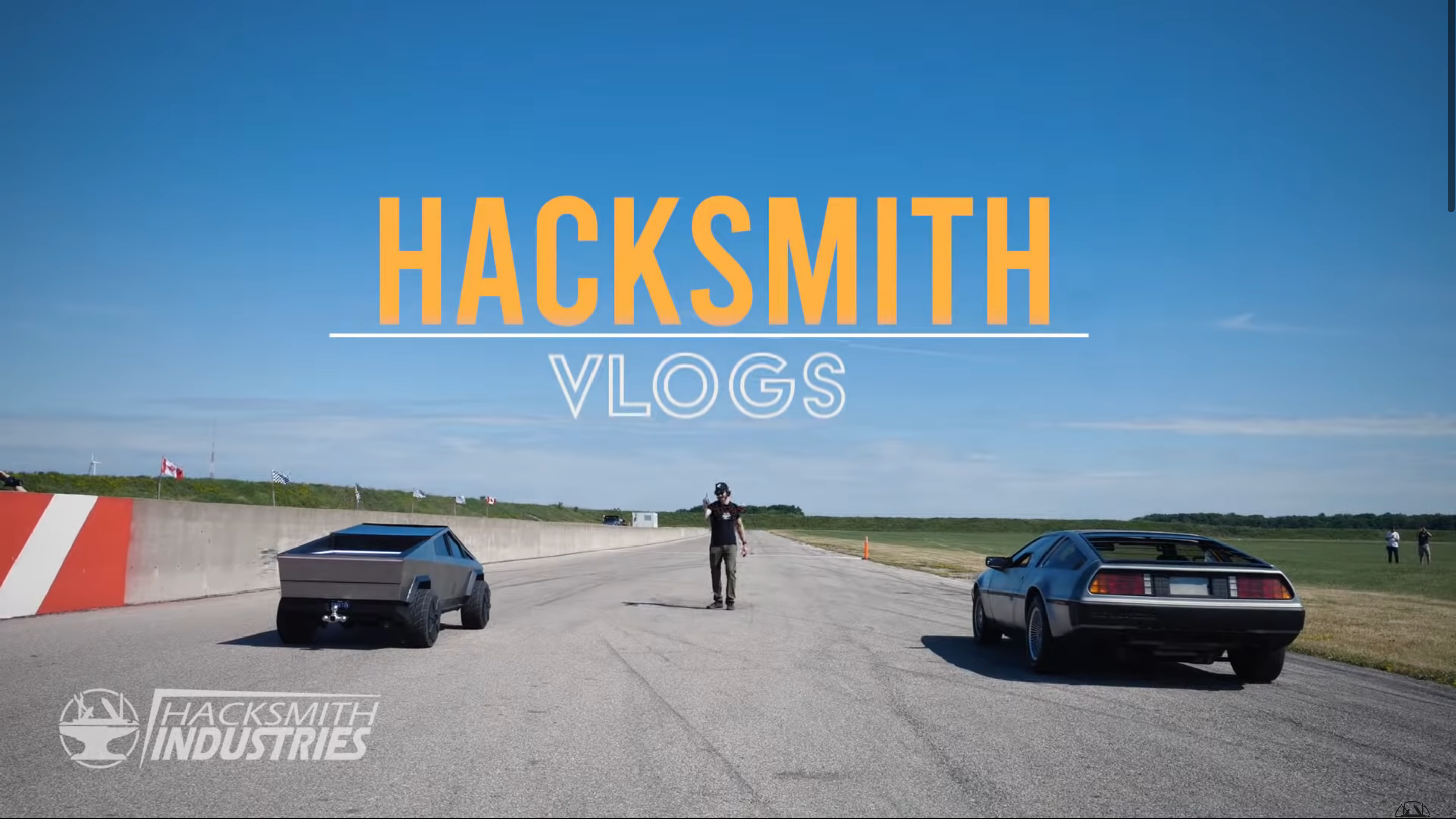 DeLorean з фільму Назад у майбутнє проти мініатюрного Tesla Cybertruck: епічна гонка