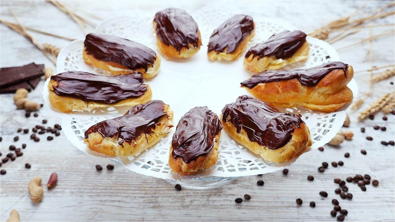 Як приготувати домашні еклери з шоколадним кремом
