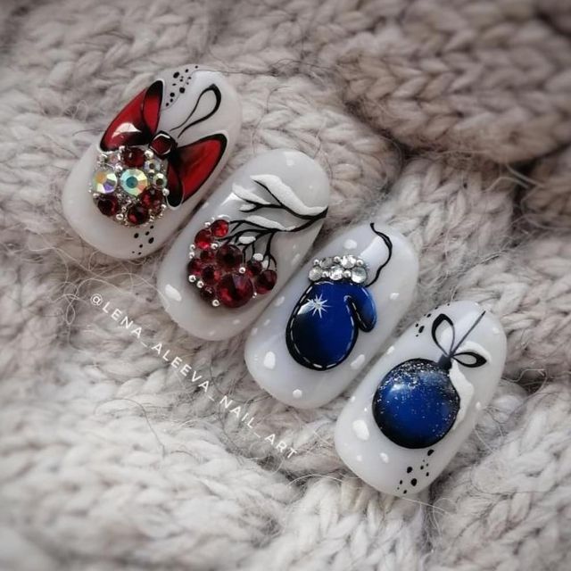 Манікюр на Новий рік 2021: 50 красивих ідей нігтів у фото - фото 439420