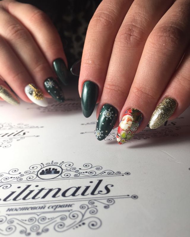 Манікюр на Новий рік 2021: 50 красивих ідей нігтів у фото - фото 439421