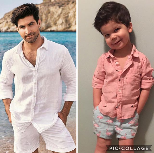 Маленький племінник відтворює фото дядька-моделі: кумедні кадри - фото 442427