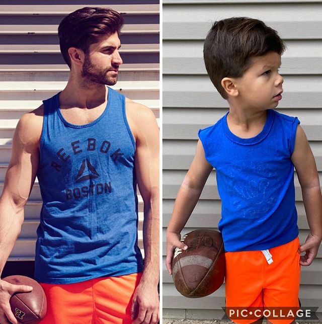 Маленький племінник відтворює фото дядька-моделі: кумедні кадри - фото 442430