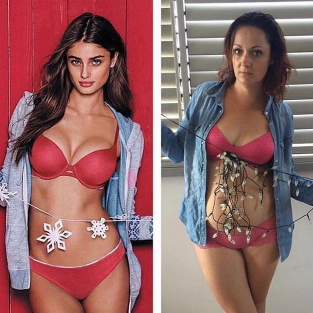 Моделі vs звичайна жінка: комедіантка відтворює ефектні фото зірок (18+) - фото 443727