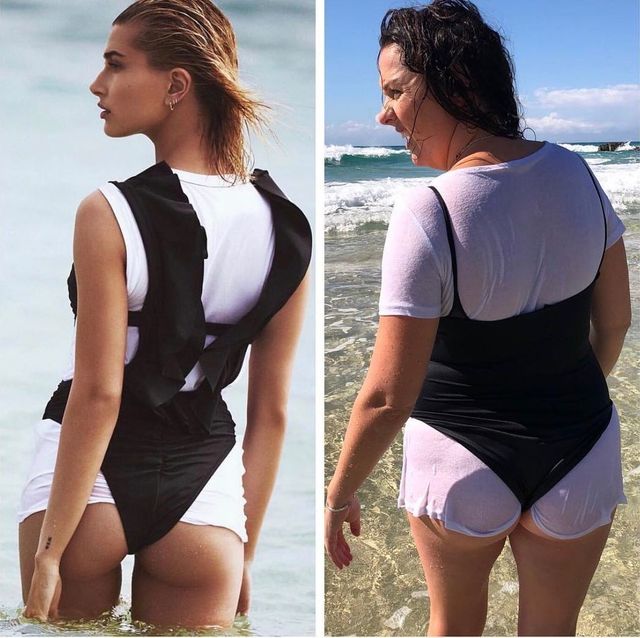 Моделі vs звичайна жінка: комедіантка відтворює ефектні фото зірок (18+) - фото 443730