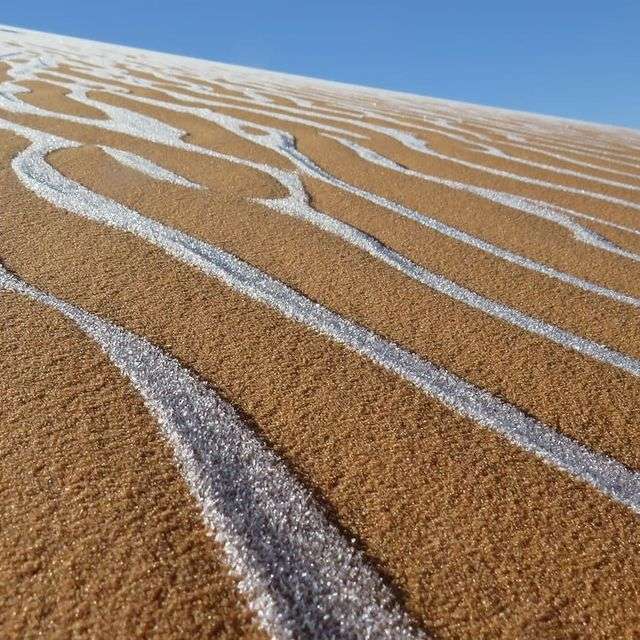 Найбільшу пустелю у світі Сахару засипало снігом: приголомшливі фото - фото 443750