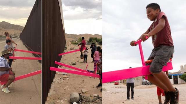 Рожеві гойдалки на кордоні Мексики та США назвали Дизайном року - фото 443894