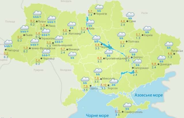 Погода в Україні 25 січня: прогноз на Тетянин день - фото 444642