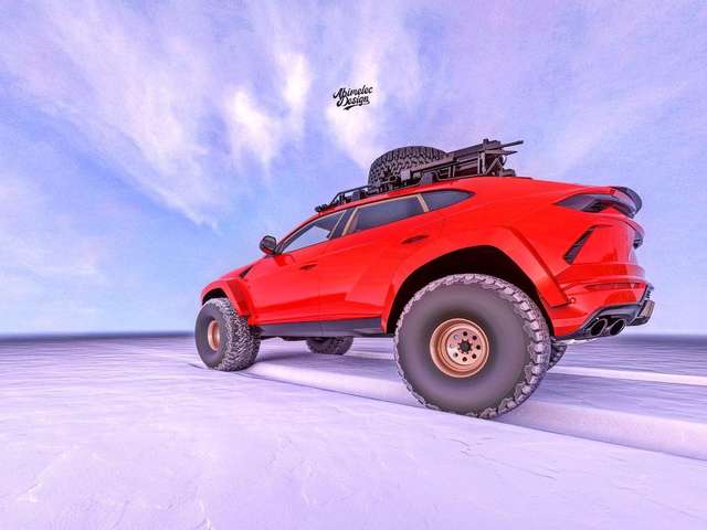 Lamborghini Urus перетворили на всюдихід для Арктики: круті фото - фото 444947