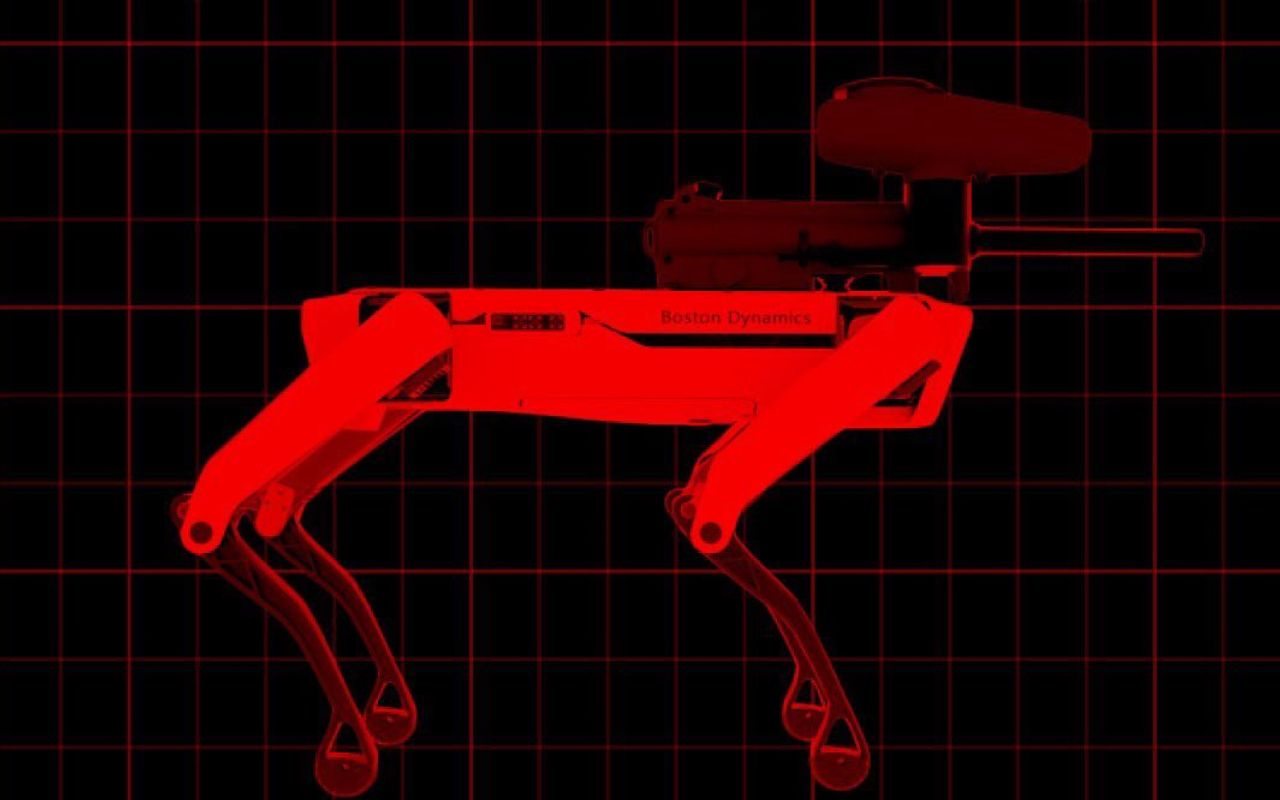 Робопса Spot від Boston Dynamics навчили стріляти з пейнтбольної рушниці: відео