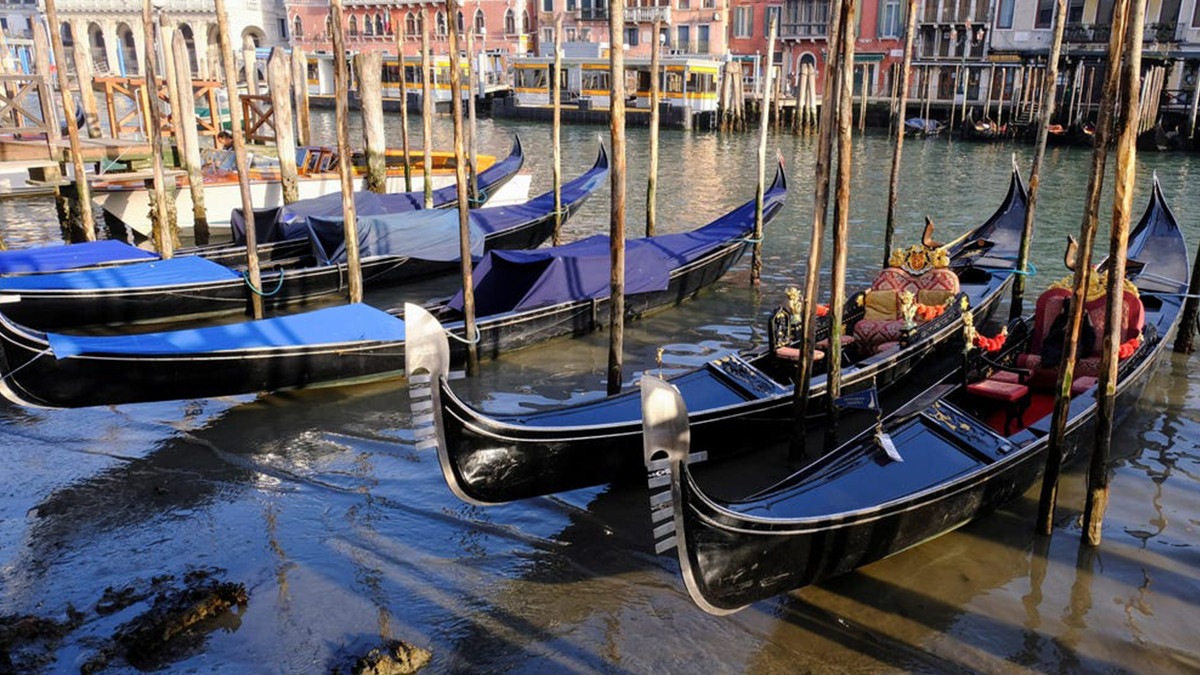 У Венеції пересохли канали, які зазвичай переповнені водою - фото 1