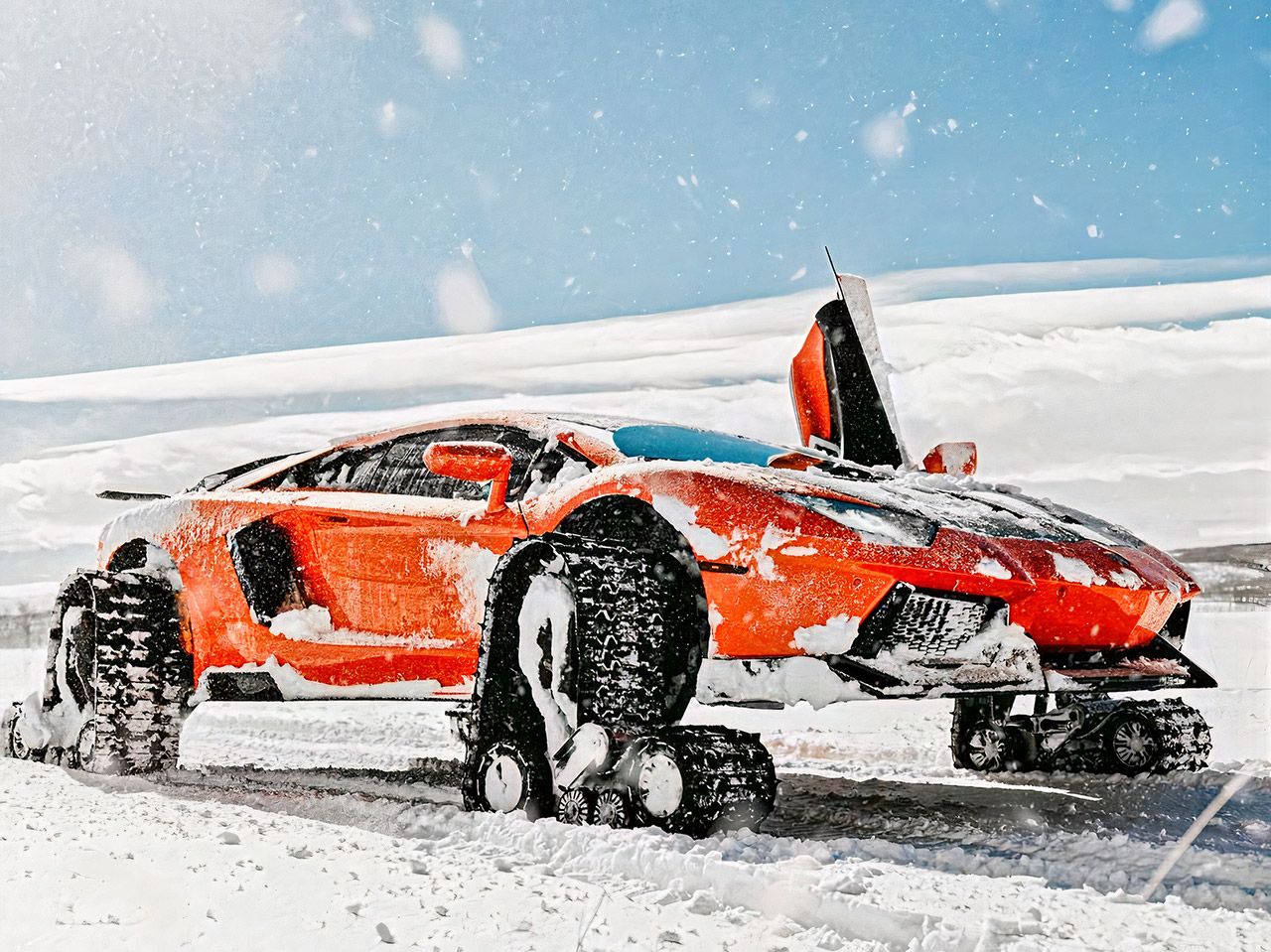 У США розкішну Lamborghini поставили на гусені: відео