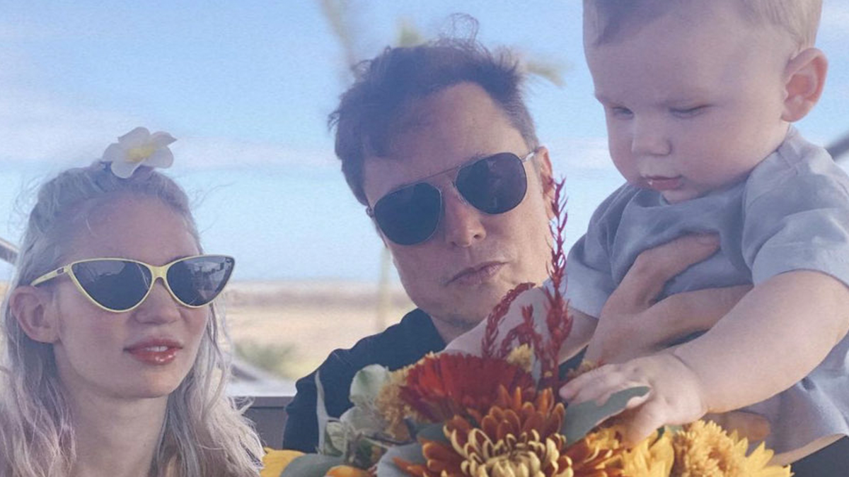 Ілон Маск і Граймс з сином - фото 1