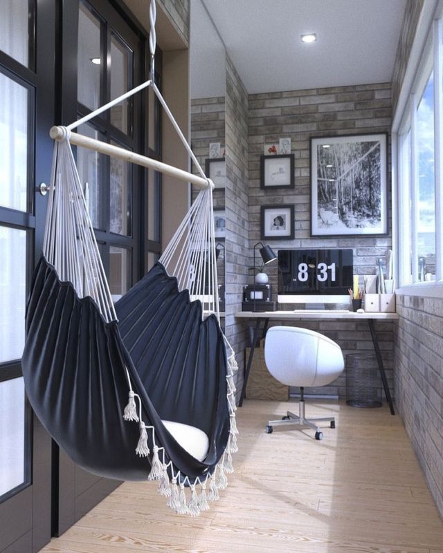 Як зробити кабінет на балконі: 20 ідей для натхнення - фото 454915